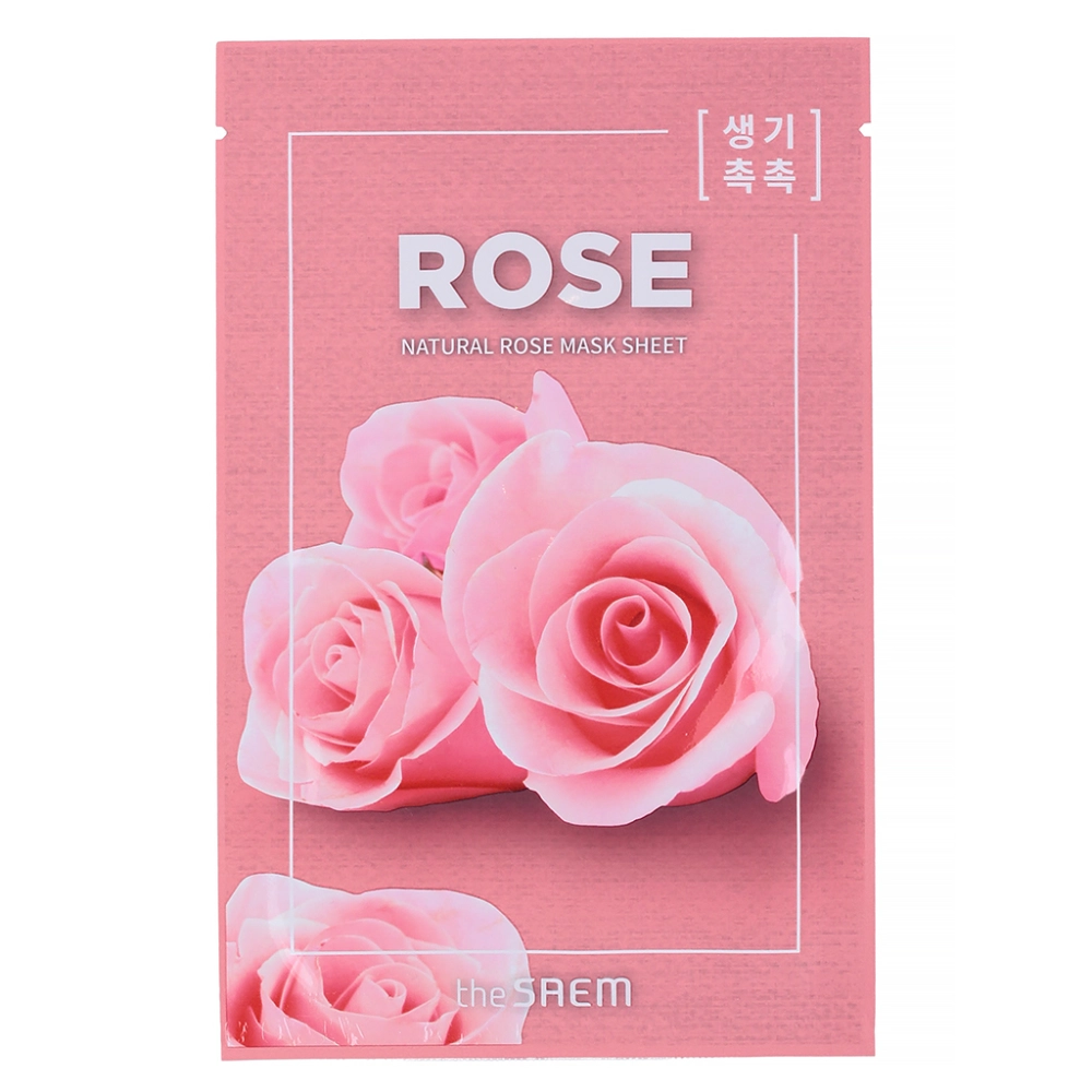 THE SAEM , Маска для лица тканевая ЭКСТРАКТ РОЗЫ Natural Rose Mask Sheet, 21 мл